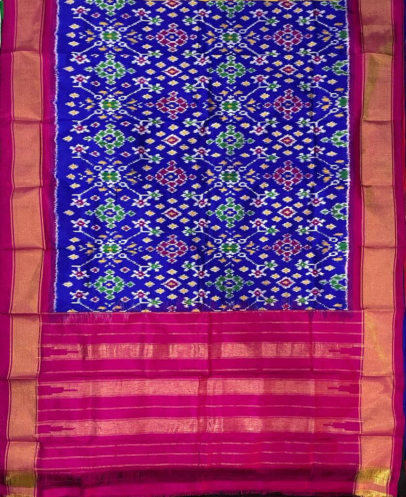 Ikkat Navaratna Blue Color Dupatta