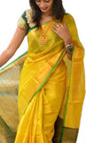 Uppada Silk Yellow Color Tissue Saree